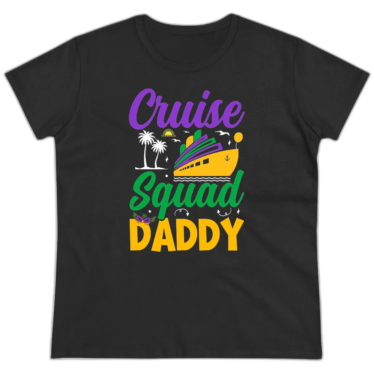 Cruise Squad Daddy Ladies Tee in Black