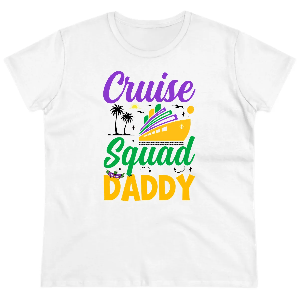 Cruise Squad Daddy Ladies Tee in White
