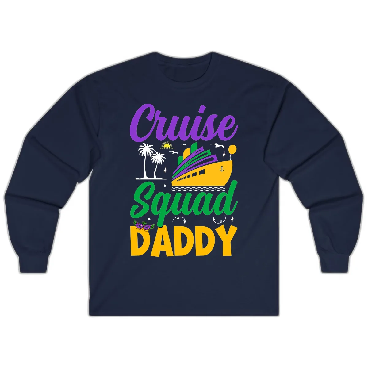 Cruise Squad Daddy Long Sleeve in Navy