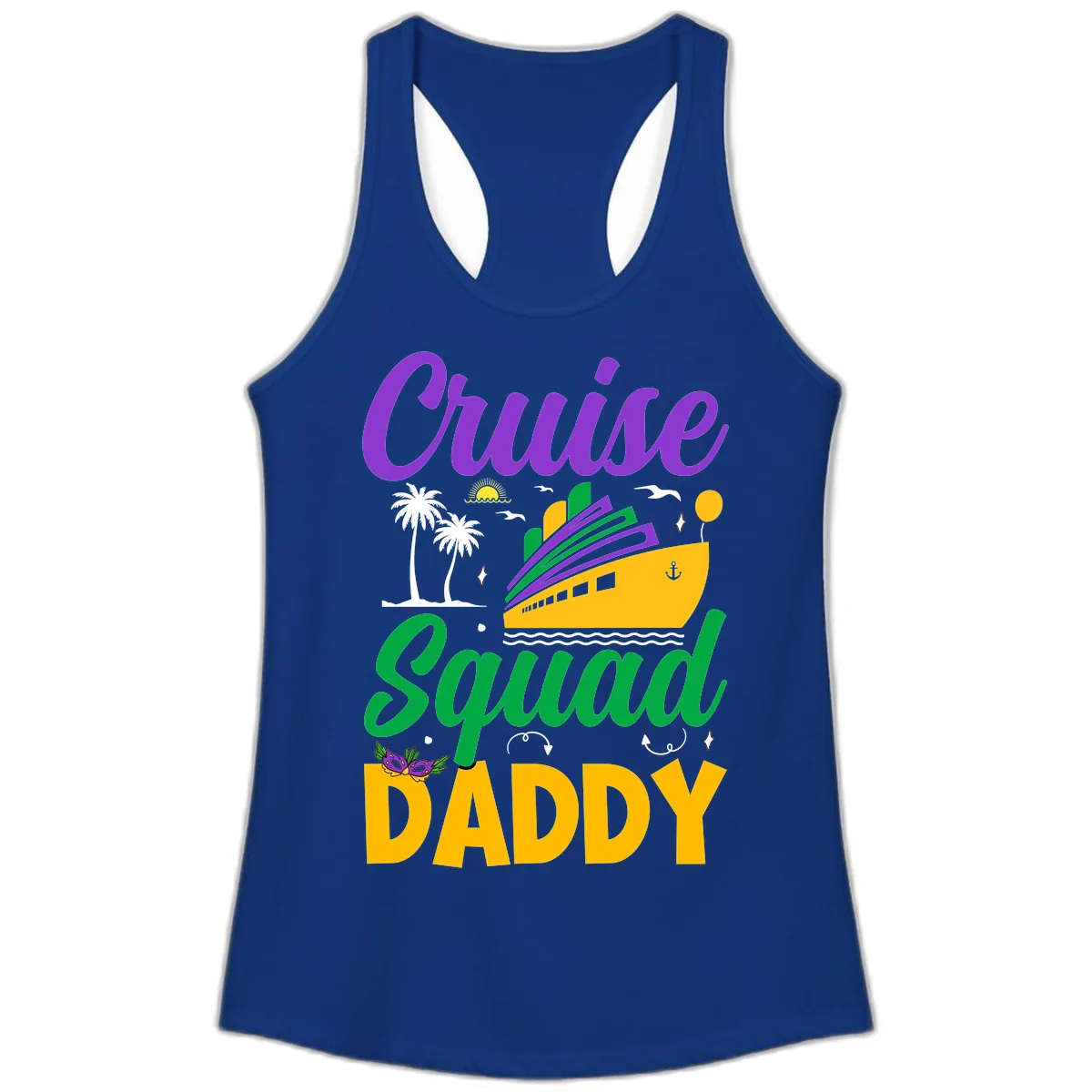 Cruise Squad Daddy Ladies Tank in Solid Royal