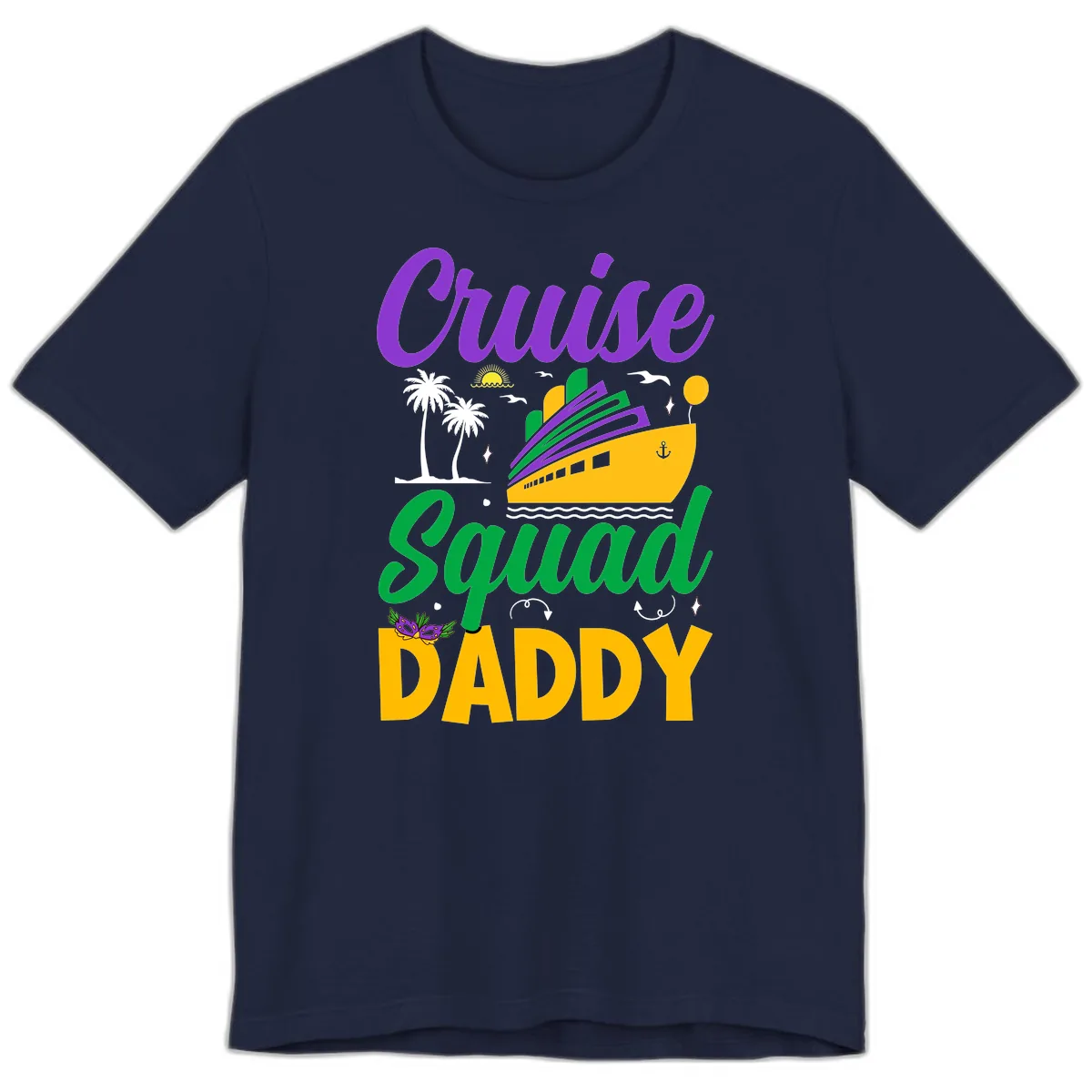 Cruise Squad Daddy Premium T-Shirt in Navy