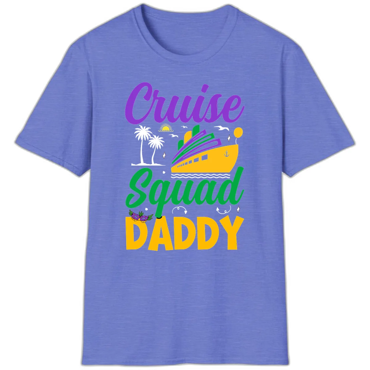 Cruise Squad Daddy T-Shirt in Heather Royal