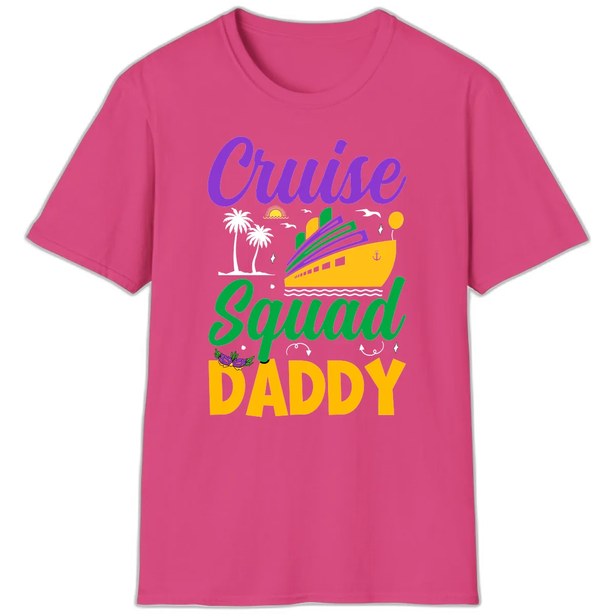 Cruise Squad Daddy T-Shirt in Heliconia