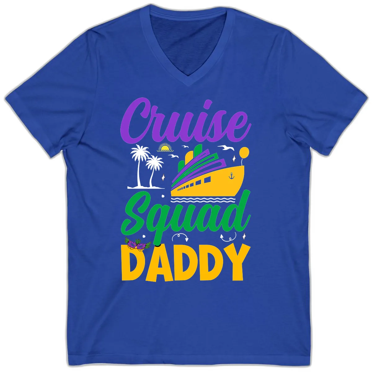 Cruise Squad Daddy V-Neck in True Royal