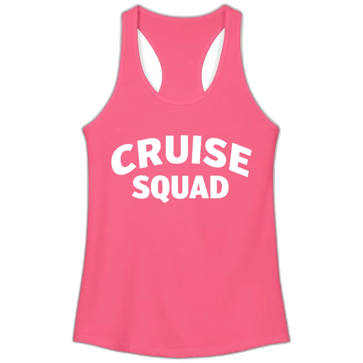 Cruise Squad Ladies Tank in Solid Hot Pink