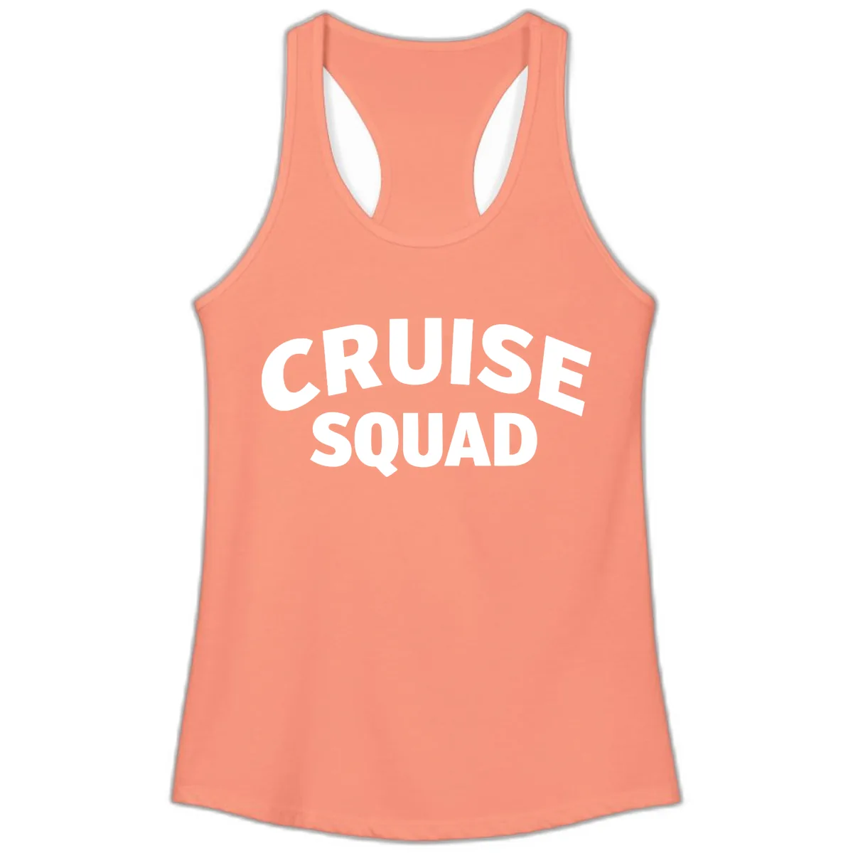 Cruise Squad Ladies Tank in Solid Light Orange