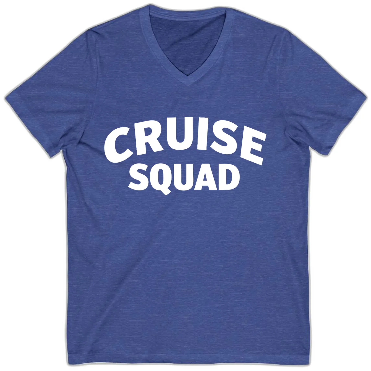 Cruise Squad V-Neck in Heather True Royal