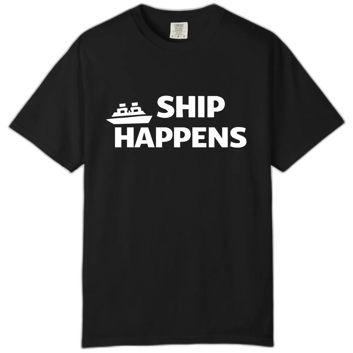 Ship Happens Cruise Nautical Design Comfort Color in Black