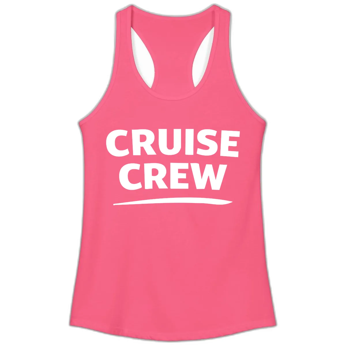 Cruise Crew Ladies Tank in Solid Hot Pink