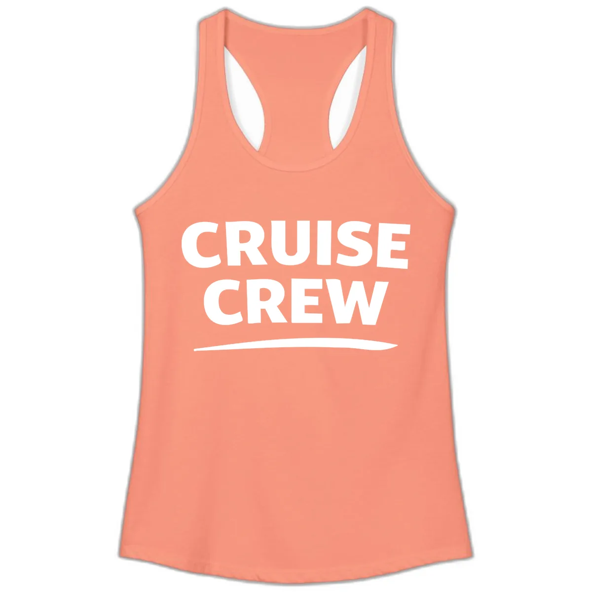 Cruise Crew Ladies Tank in Solid Light Orange
