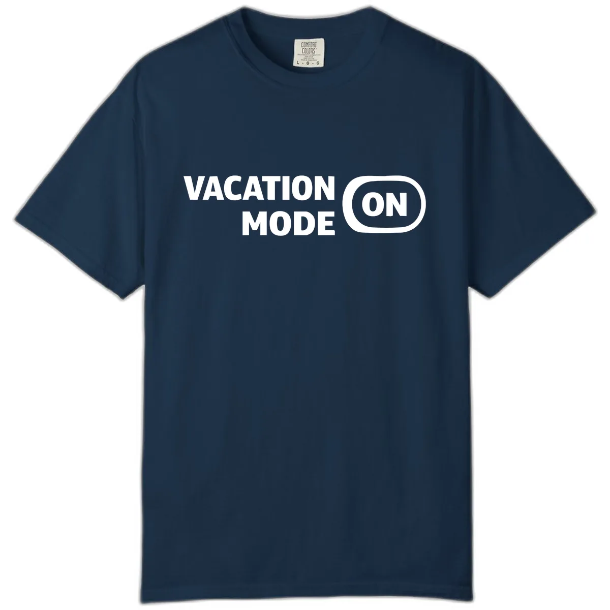 Vacation Mode On Comfort Color in True Navy