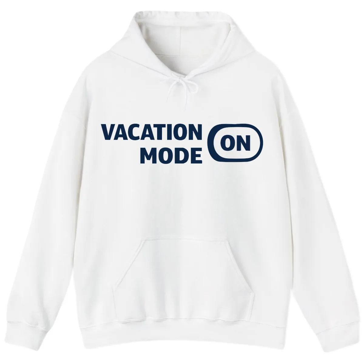 Vacation Mode On Hoodie in White