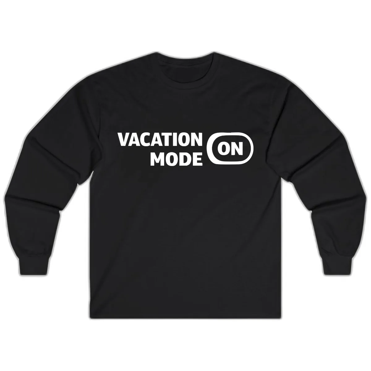Vacation Mode On Long Sleeve in Black