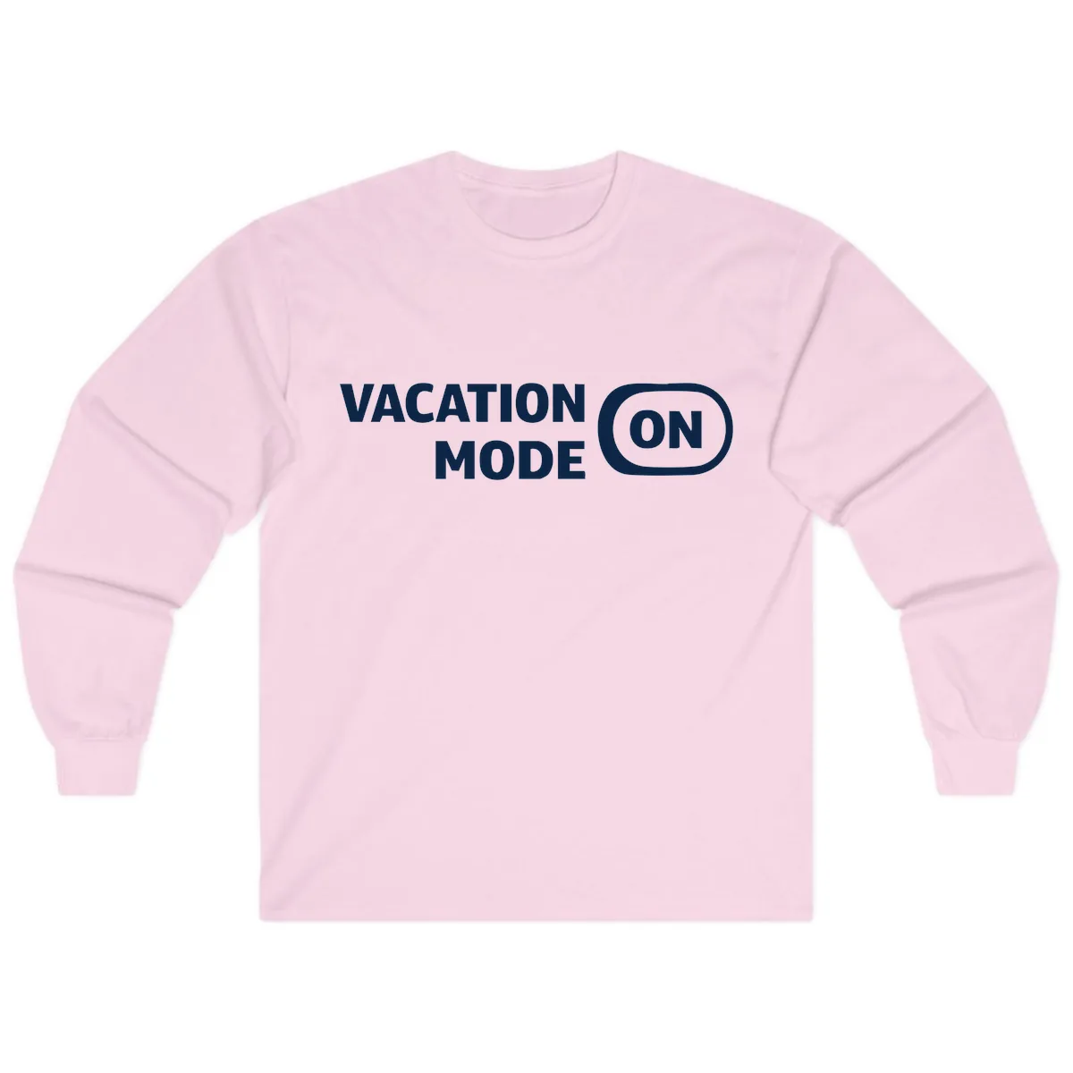 Vacation Mode On Long Sleeve in Light Pink