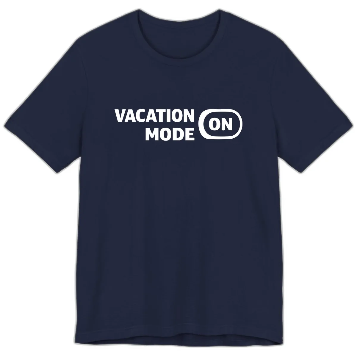 Vacation Mode On Premium T-Shirt in Navy