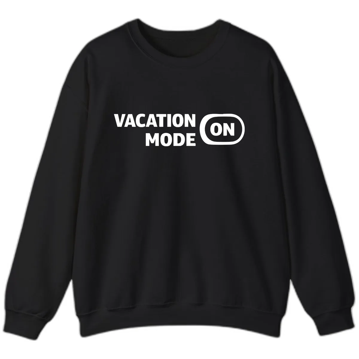 Vacation Mode On Sweatshirt in Black
