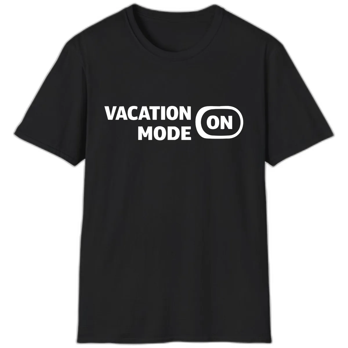 Vacation Mode On T-Shirt in Black