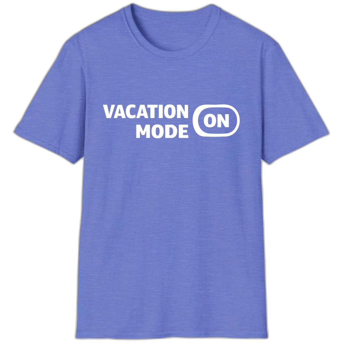 Vacation Mode On T-Shirt in Heather Royal