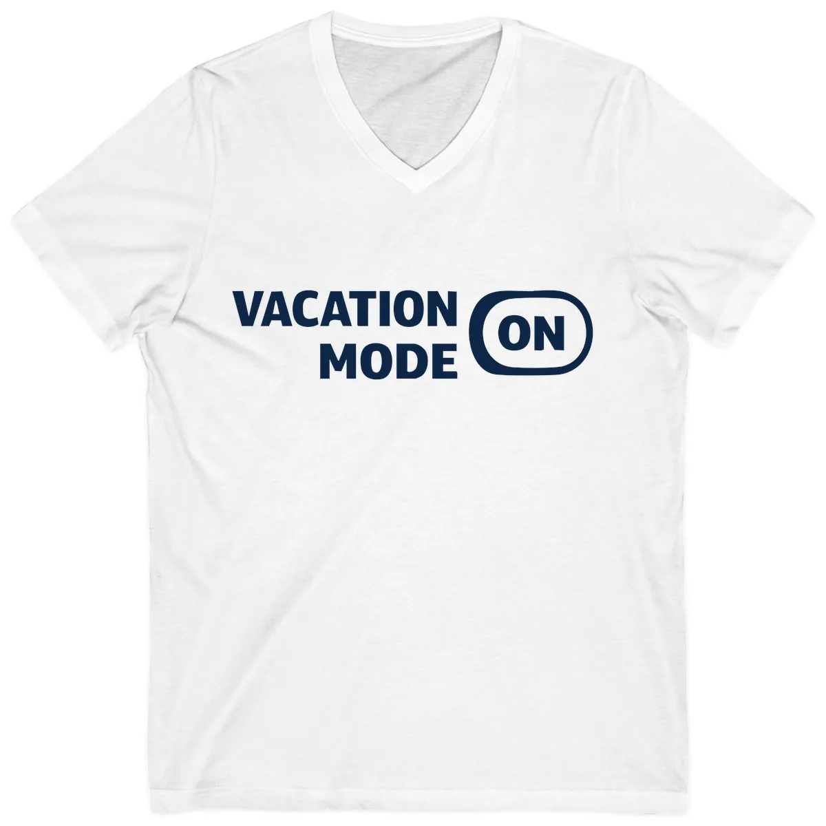 Vacation Mode On V-Neck in White