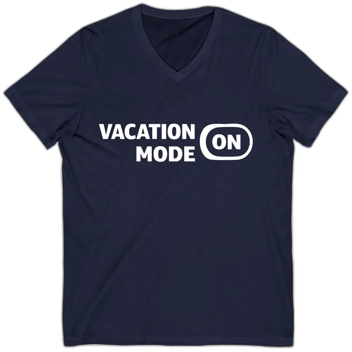 Vacation Mode On V-Neck in Navy