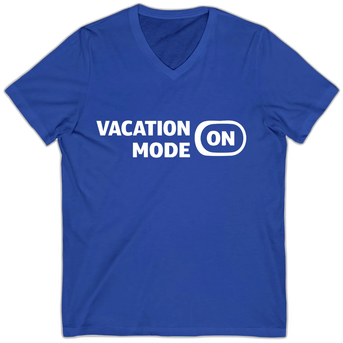 Vacation Mode On V-Neck in True Royal