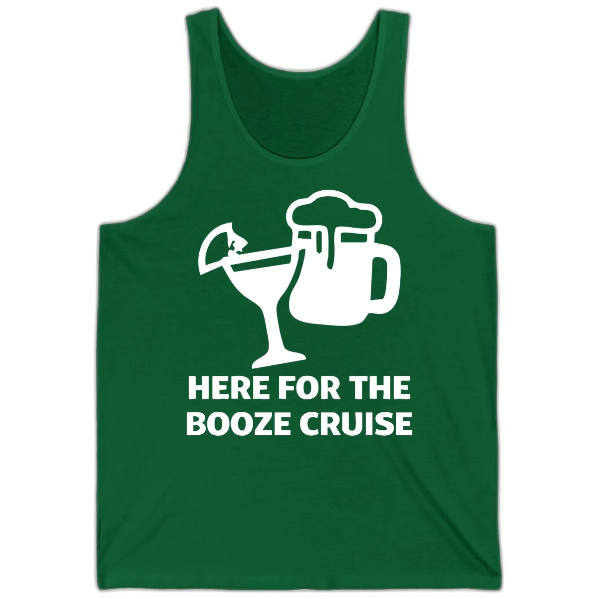 Here For The Booze Cruise Tank in Kelly