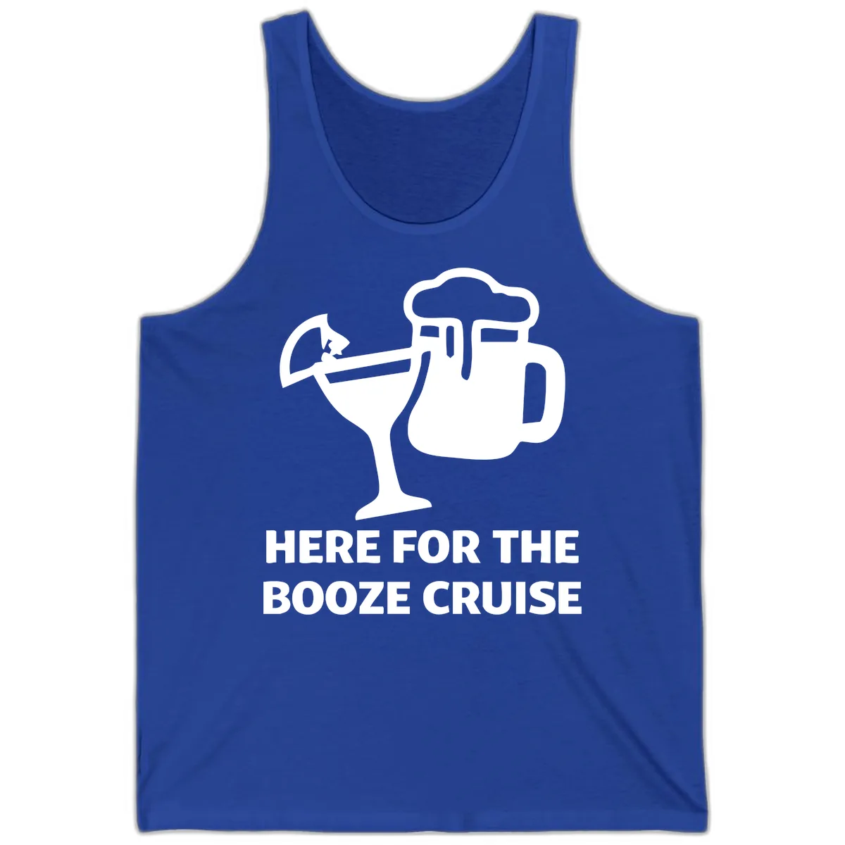 Here For The Booze Cruise Tank in True Royal