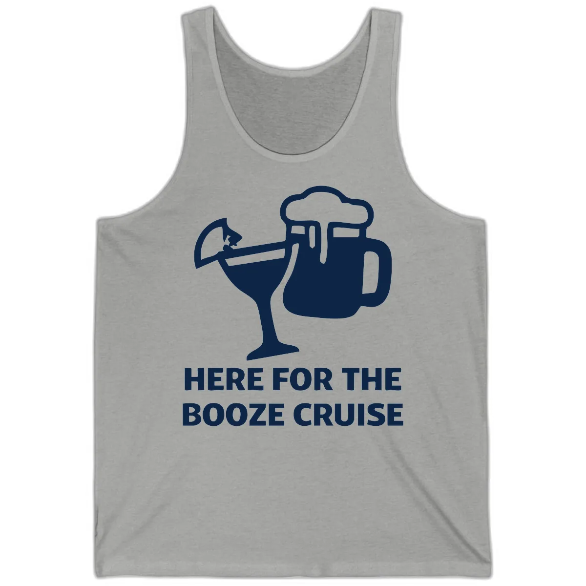 Here For The Booze Cruise Tank in Athletic Heather