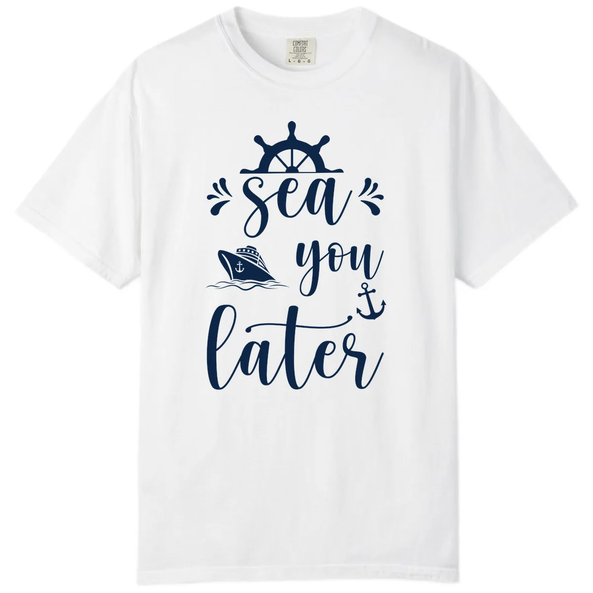 Sea You On The Water Comfort Color in White