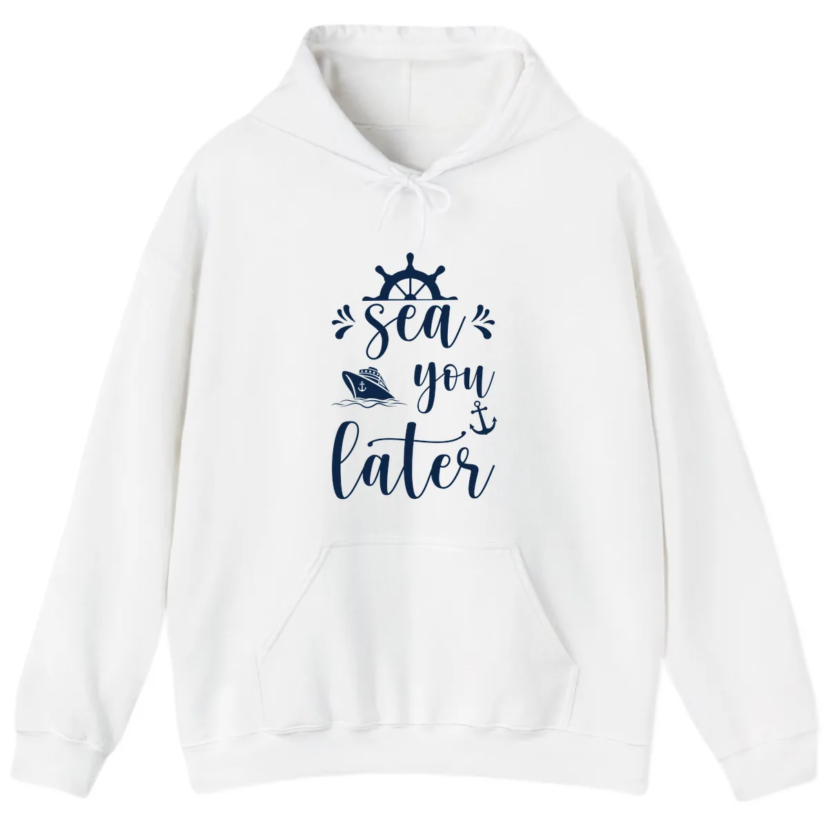 Sea You On The Water Hoodie in White