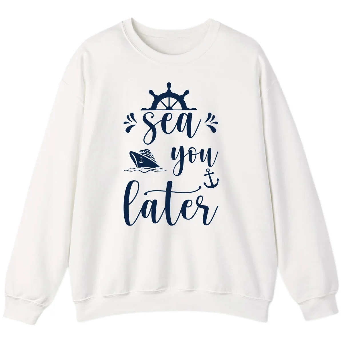 Sea You On The Water Sweatshirt in White