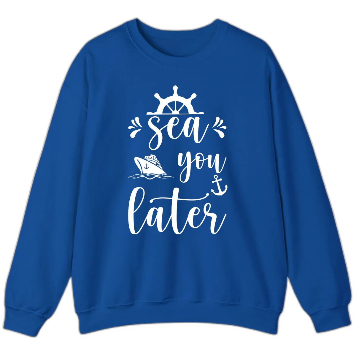Sea You On The Water Sweatshirt in Royal