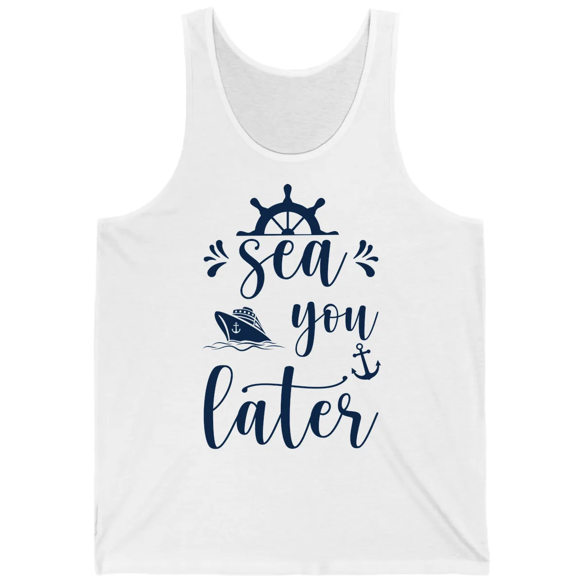 Sea You On The Water Tank in White