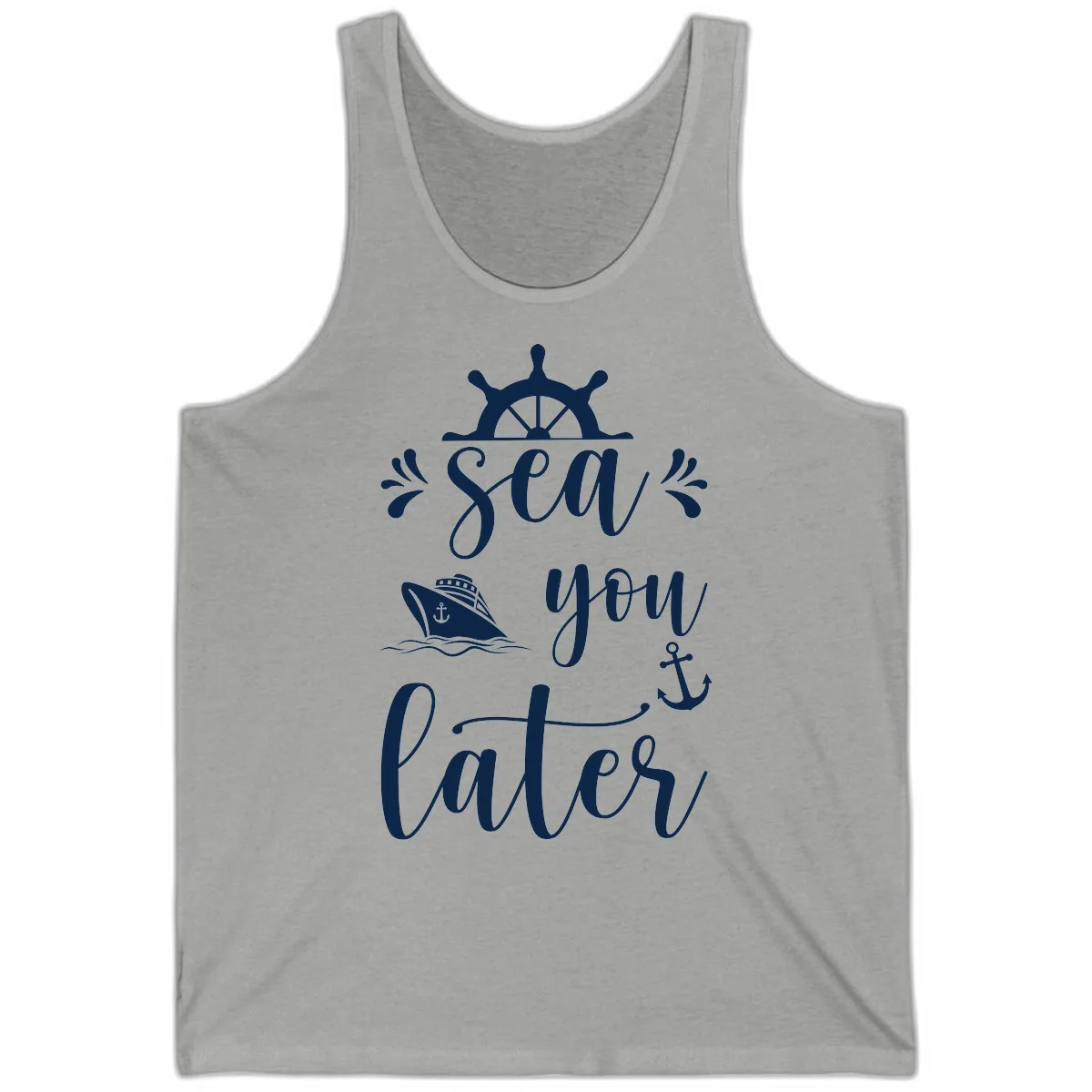 Sea You On The Water Tank in Athletic Heather