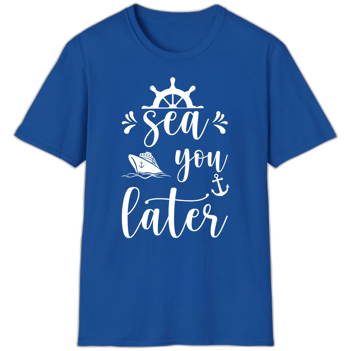 Sea You On The Water T-Shirt in Royal