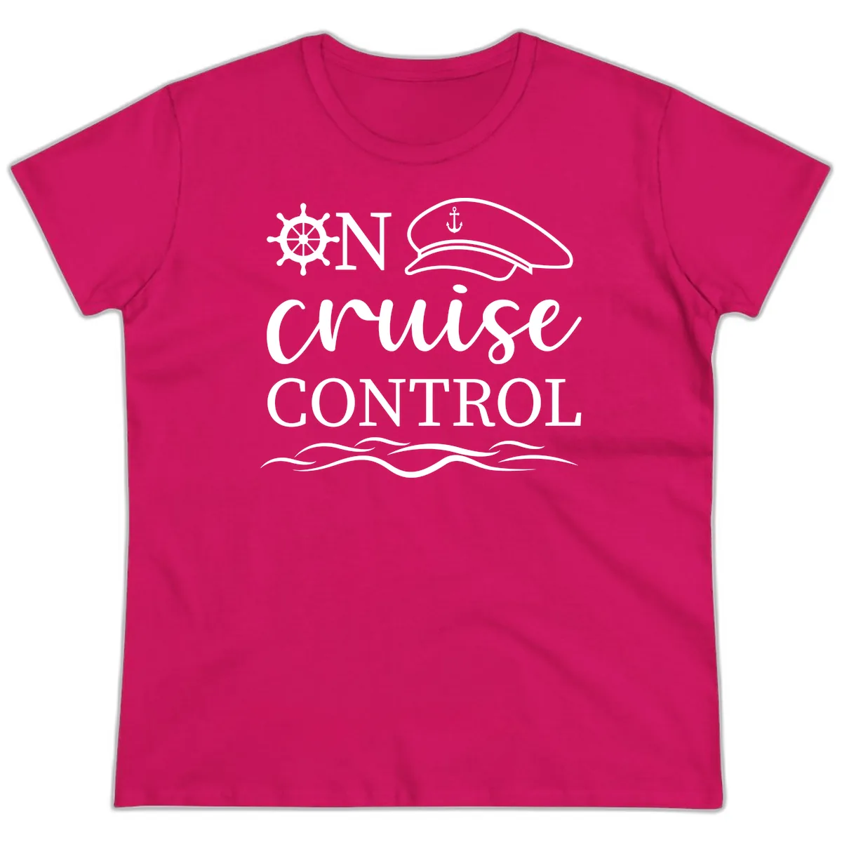 In Cruise Control Ladies Tee in Heliconia