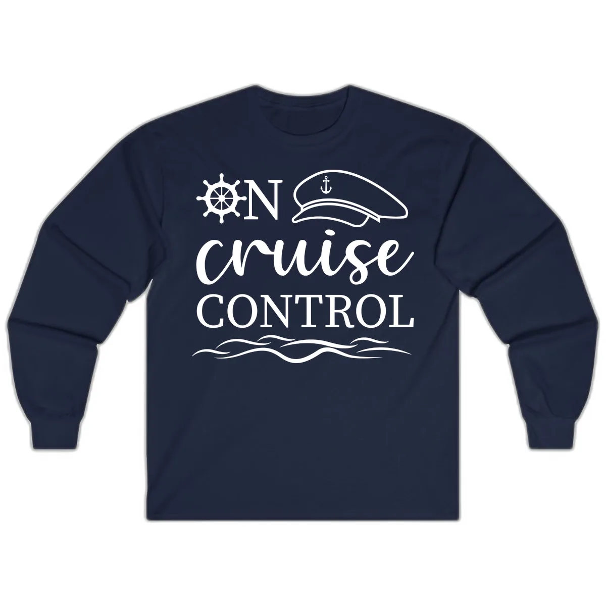 In Cruise Control Long Sleeve in Navy
