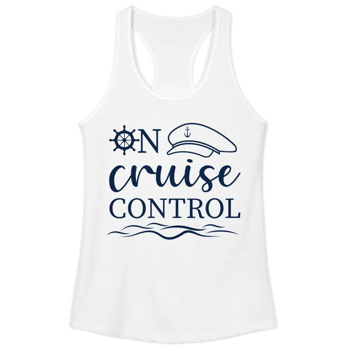 In Cruise Control Ladies Tank in White