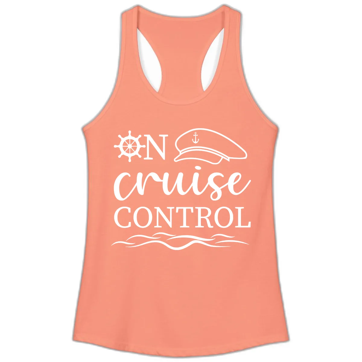 In Cruise Control Ladies Tank in Solid Light Orange