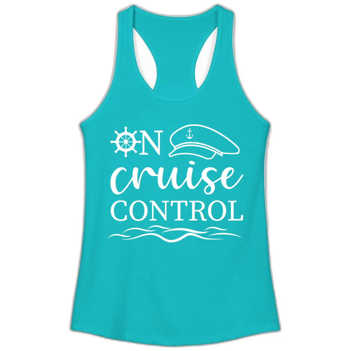 In Cruise Control Ladies Tank in Tahiti Blue