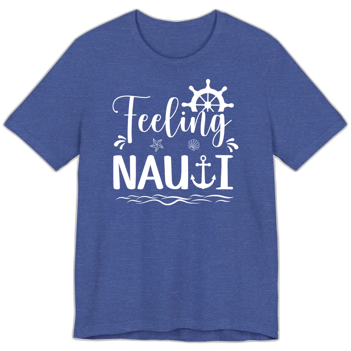 Feeling Nautical Premium T-Shirt in Heather True Royal