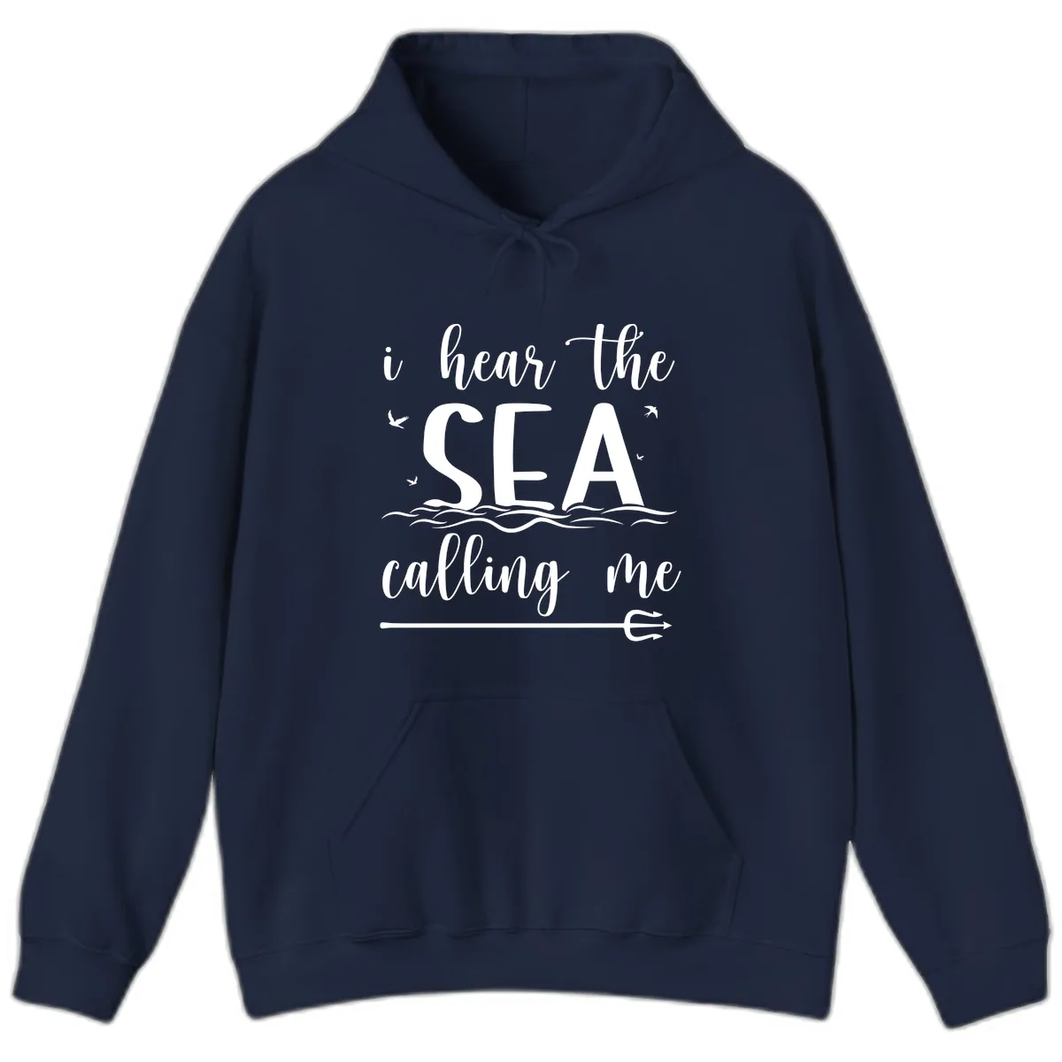 I Hear The Sea Calling Me Hoodie in Navy