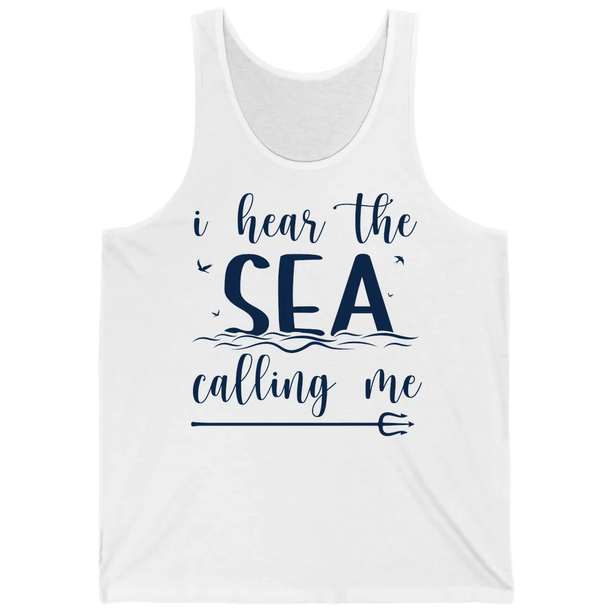 I Hear The Sea Calling Me Tank in White