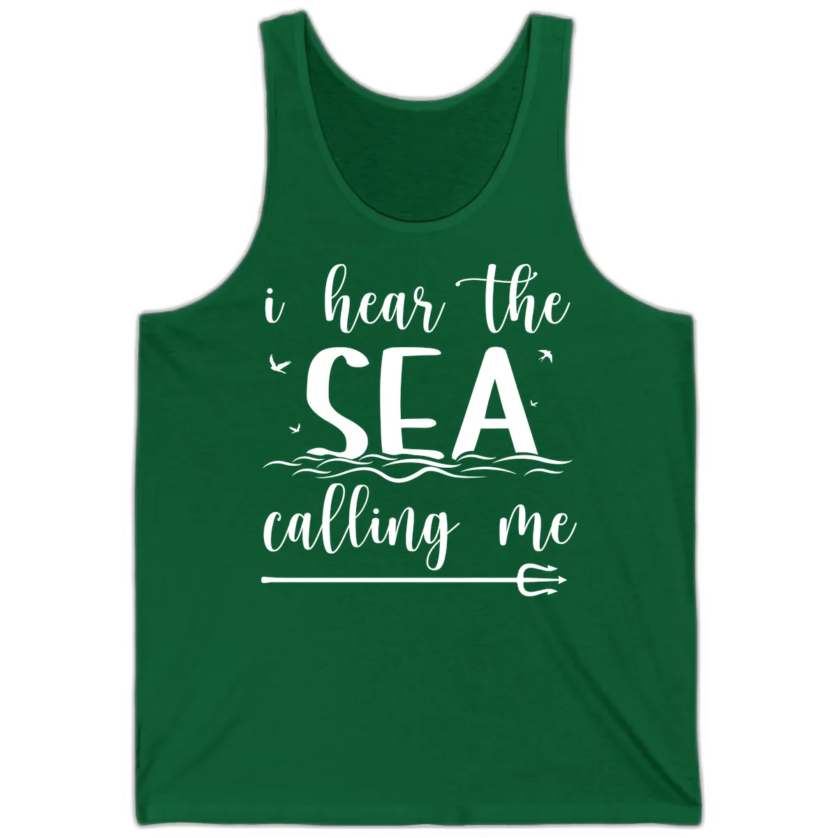 I Hear The Sea Calling Me Tank in Kelly