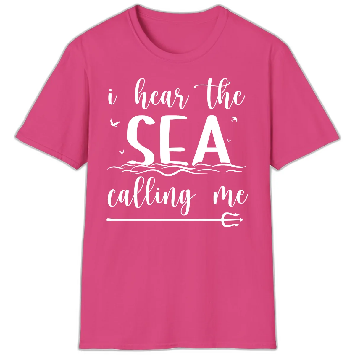 I Hear The Sea Calling Me T-Shirt in Heliconia