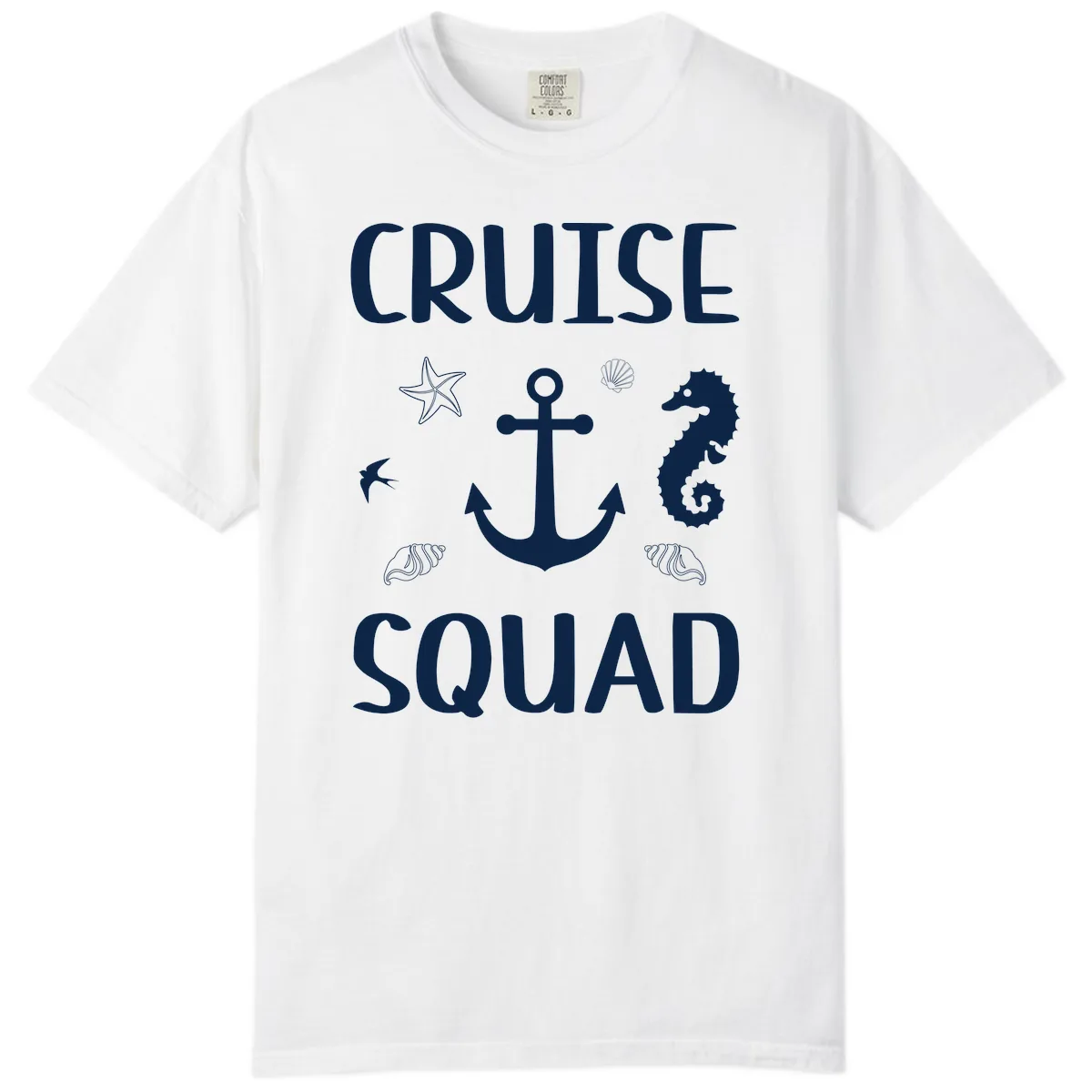 Cruise Squad Anchor Comfort Color in White