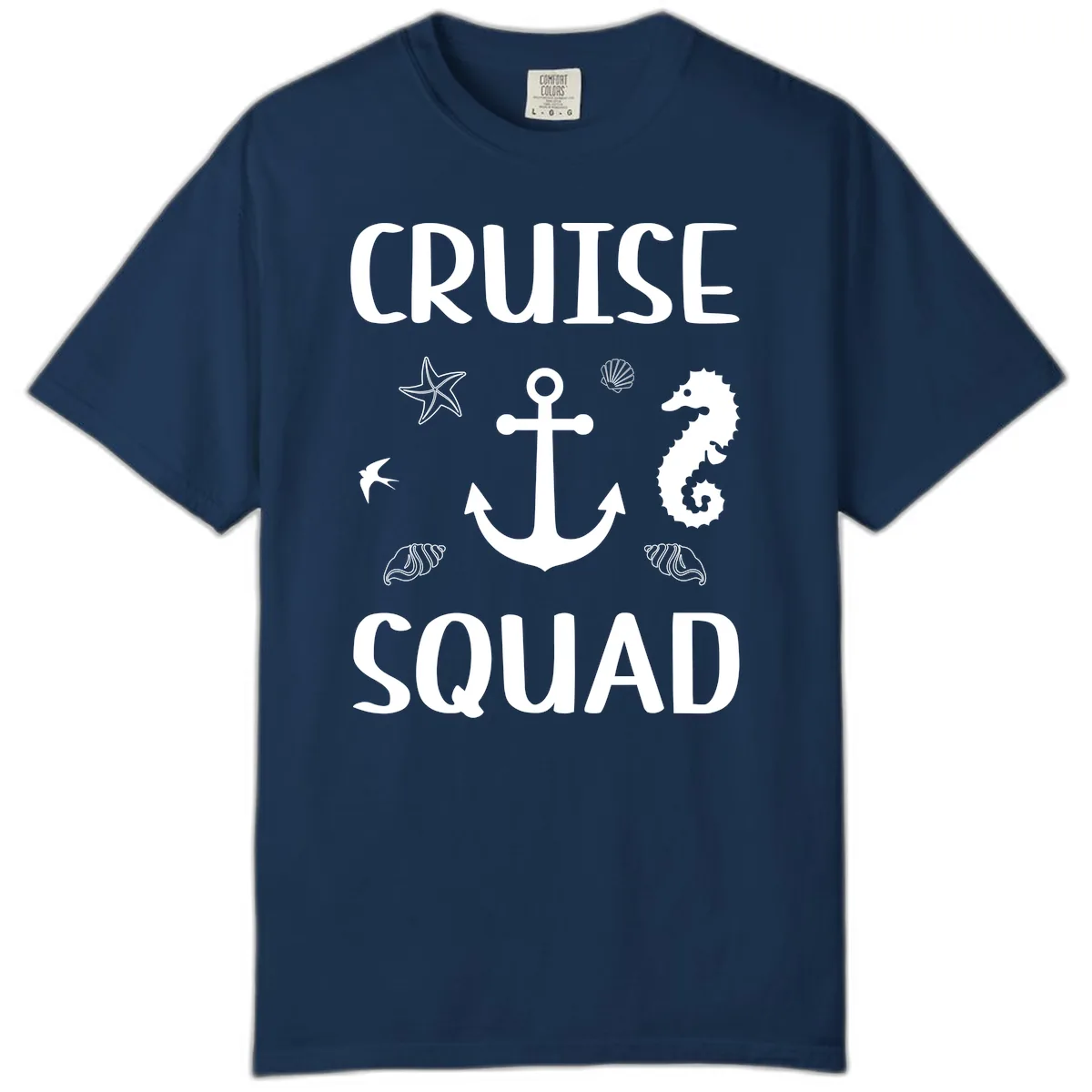 Cruise Squad Anchor Comfort Color in Navy