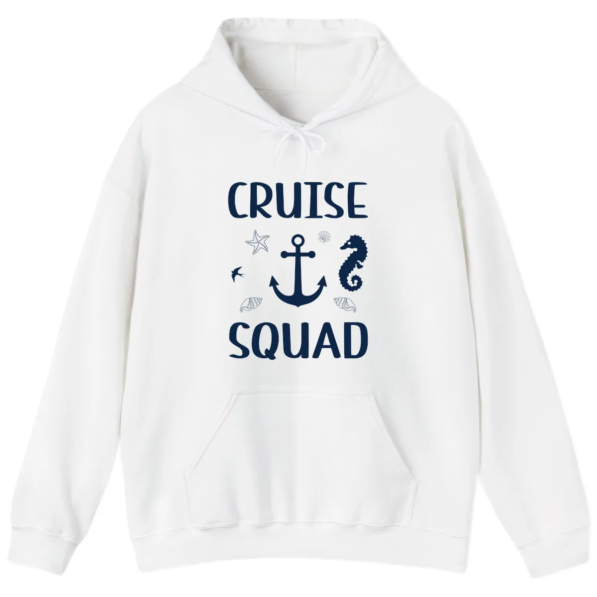 Cruise Squad Anchor Hoodie in White