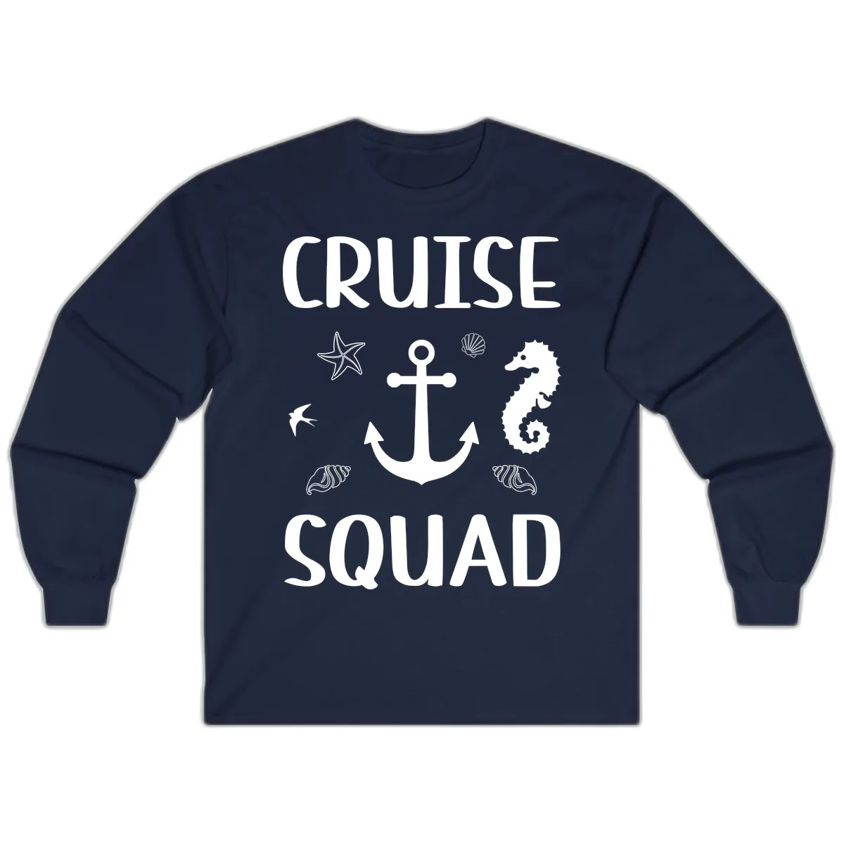 Cruise Squad Anchor Long Sleeve in Navy