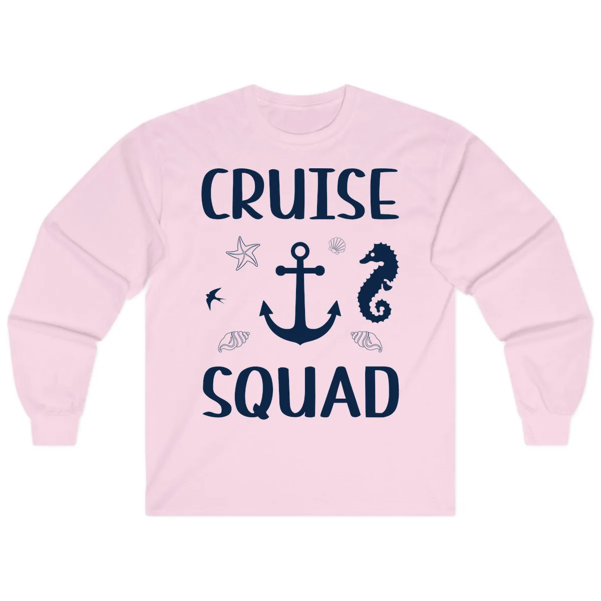 Cruise Squad Anchor Long Sleeve in Light Pink